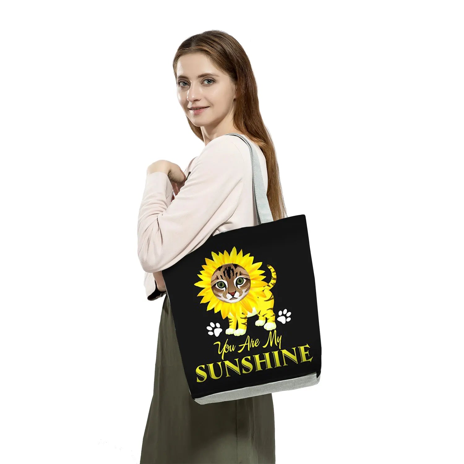 Women Shoulder Bags Handbag Tote Animal Casual Foldable Portable Reusable Floral