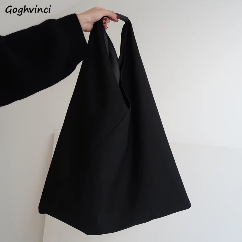 Retro Canvas Underarm Bag Casual Minimalist Shoulder Tote