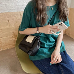 Women Shoulder Bags Pleated Hobos Cross-body PU Leather Handbags