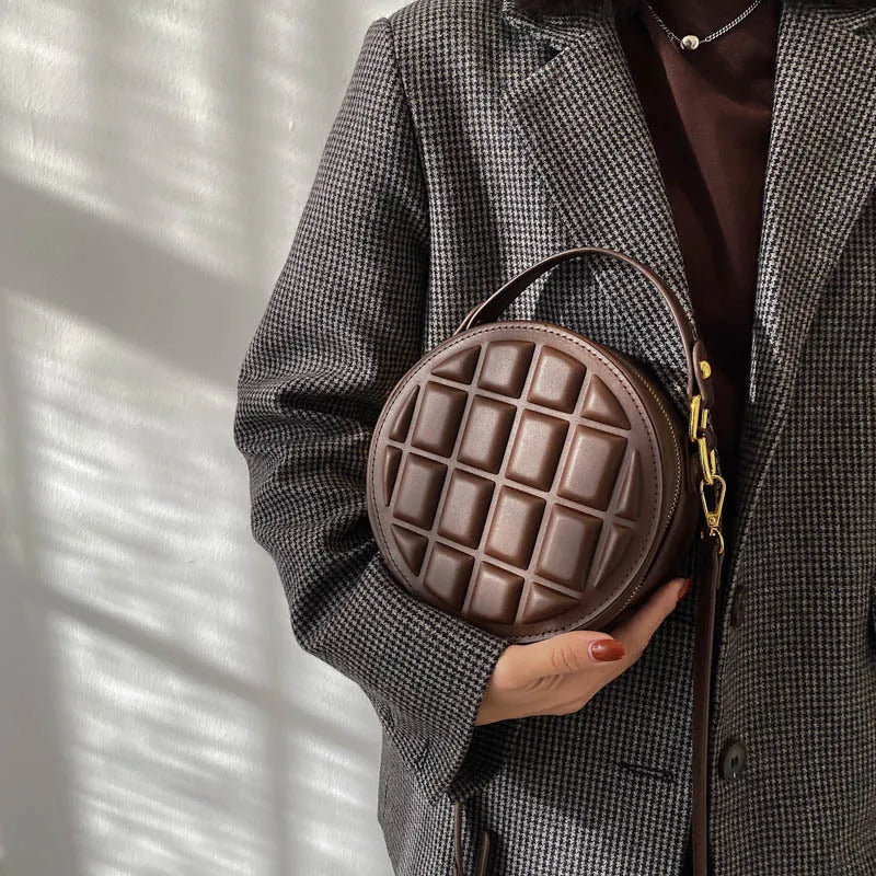 Rhombus Chocolate Cake Shoulder Bag
