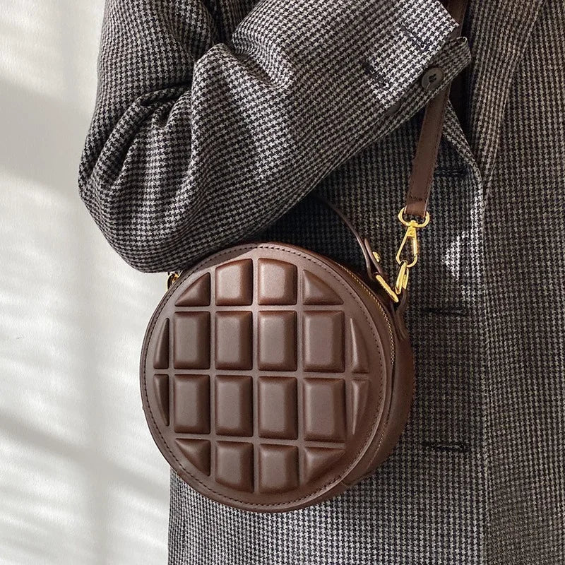 Rhombus Chocolate Cake Shoulder Bag