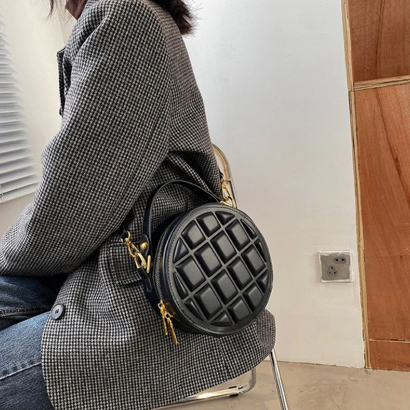 Rhombus Chocolate Cake Shoulder Bag