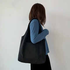 Canvas Student Shoulder Bag Large Capacity Harajuku