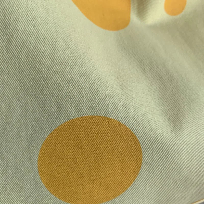 Yellow Canvas Shoulder Bag Sweet Preppy Style Students Casual Tote Bag