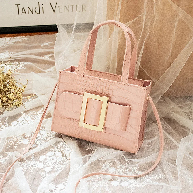 Women Shoulder Crossbody Bags PU Leather Messenger Bag Female Small Square Bag C