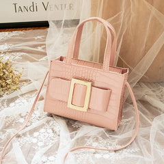 Women Shoulder Crossbody Bags PU Leather Messenger Bag Female Small Square Bag C