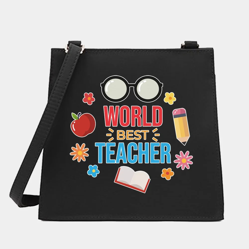 Women Shoulder Messenger Crossbody Tote Bag Teacher Series Pattern