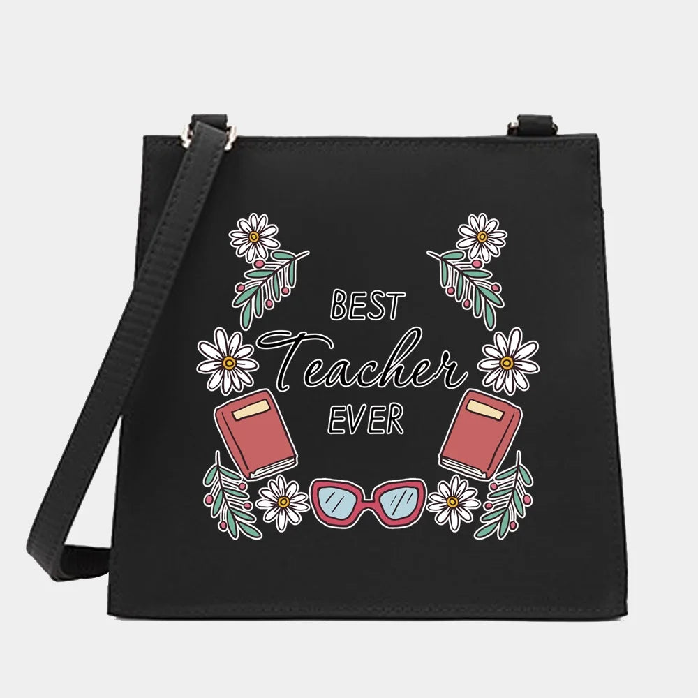 Women Shoulder Messenger Crossbody Tote Bag Teacher Series Pattern