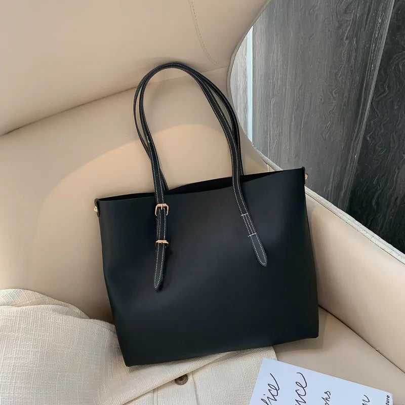 Shoulder Shopping Bags PU Leather Handbag Ladies Large Capacity Tote Handbags