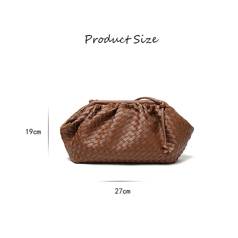 Retro Cloud Women's Shoulder Bag Dumplings Crossbody Messenger Clutch Bag