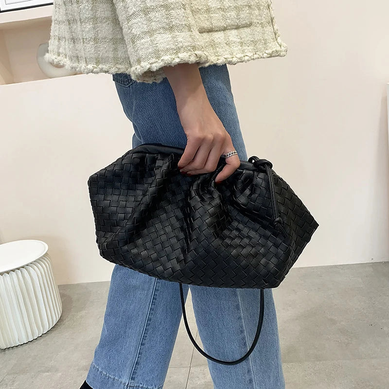 Retro Cloud Women's Shoulder Bag Dumplings Crossbody Messenger Clutch Bag