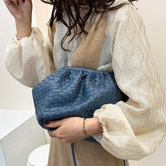 Retro Cloud Women's Shoulder Bag Dumplings Crossbody Messenger Clutch Bag