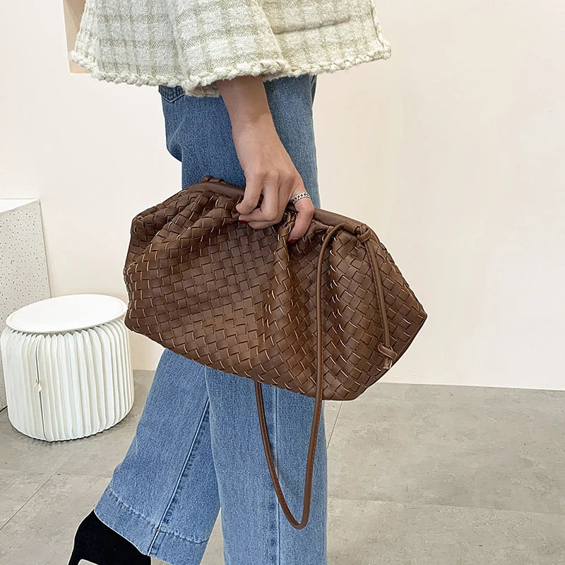 Retro Cloud Women's Shoulder Bag Dumplings Crossbody Messenger Clutch Bag