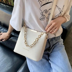 Chain Top-handle Shoulder Bag for Women Crossbody Tote Bucket Handbags