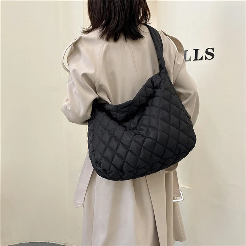 Fashionable Solid Tote Bag with Zipper Closure for Daily, Party & Travel
