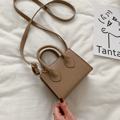Women Single Shoulder Bag Small Handbags Solid PU Leather Crossbody Bags