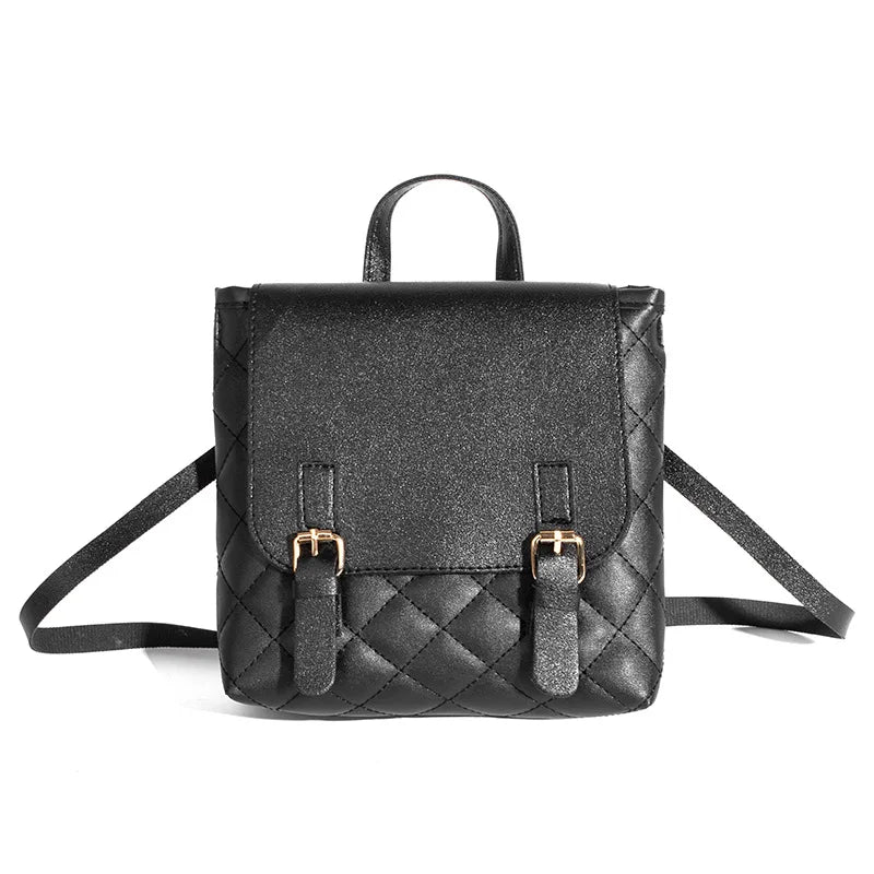 Women Small Backpack PU Leather Shoulder Bag Casual Daypack Female School Backpa
