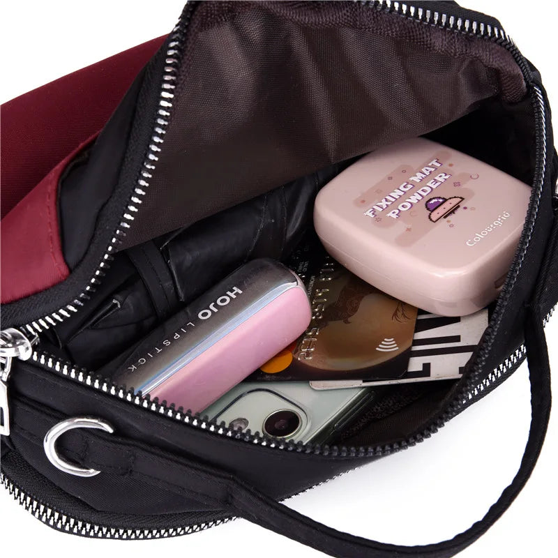 Women Small Bag Casual Oxford Cloth Shoulder Crossbody Change Mobile Phone Purse