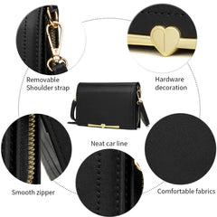 Women Small Crossbody Cell Phone Bag PU Leather Messenger Shoulder Bag