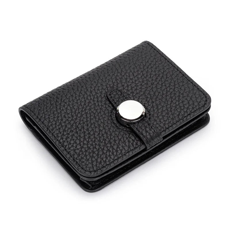 Women Small Cow Leather Coin Purse Clutch Wallet