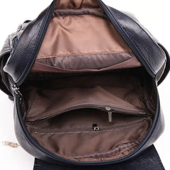 Women Soft Leather Backpacks High Vintage Bagpack Sac School Bags For Girls