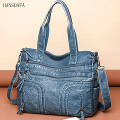 Women Soft PU Leather Handbag Multi-compartment Shoulder Crossbody Bags
