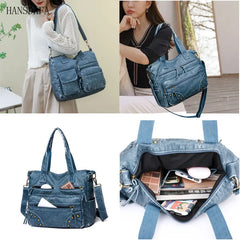 Women Soft PU Leather Handbag Multi-compartment Shoulder Crossbody Bags