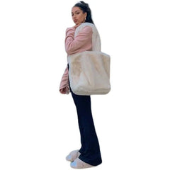 Soft Plush Faux Fur Hand Bag Shopper Bag