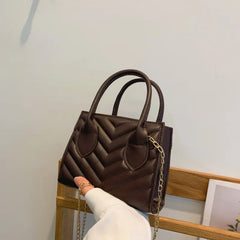 Women Embroidered Shoulder Bag Chain Small Square Bag