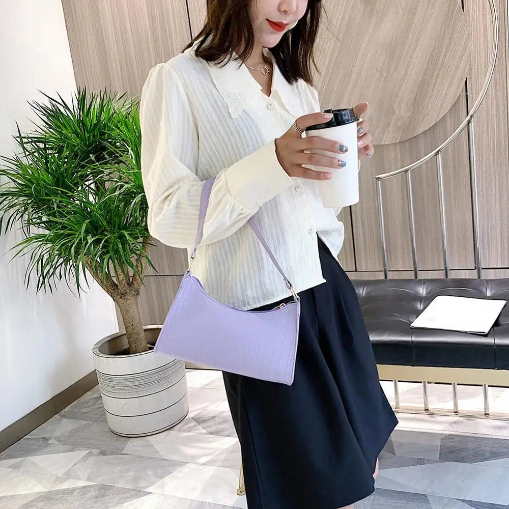 Women PU Leather Handbags Totes Shoulder Bags Youth Ladies Bag Purse