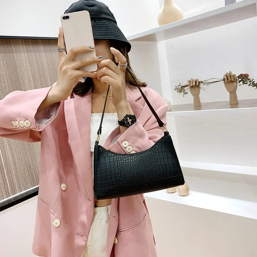 Women PU Leather Handbags Totes Shoulder Bags Youth Ladies Bag Purse
