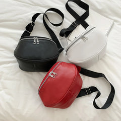 Vintage Leather Shoulder Bag for Women, Zipper Travel Handbag