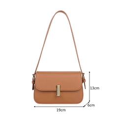 Vintage PU Leather Women's Underarm Bag Small Shoulder Tote Handbag Purse