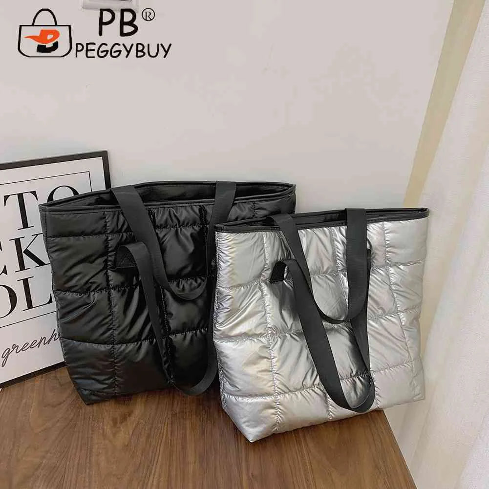 Women Space Padded Nylon Quilted Lattice Top-handle Bag