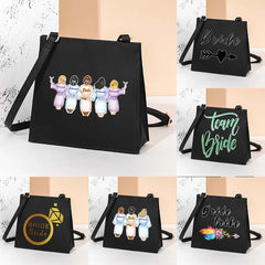 Women Square Bag Bride Pattern Messenger Bag Tower Buckle Mini Bag