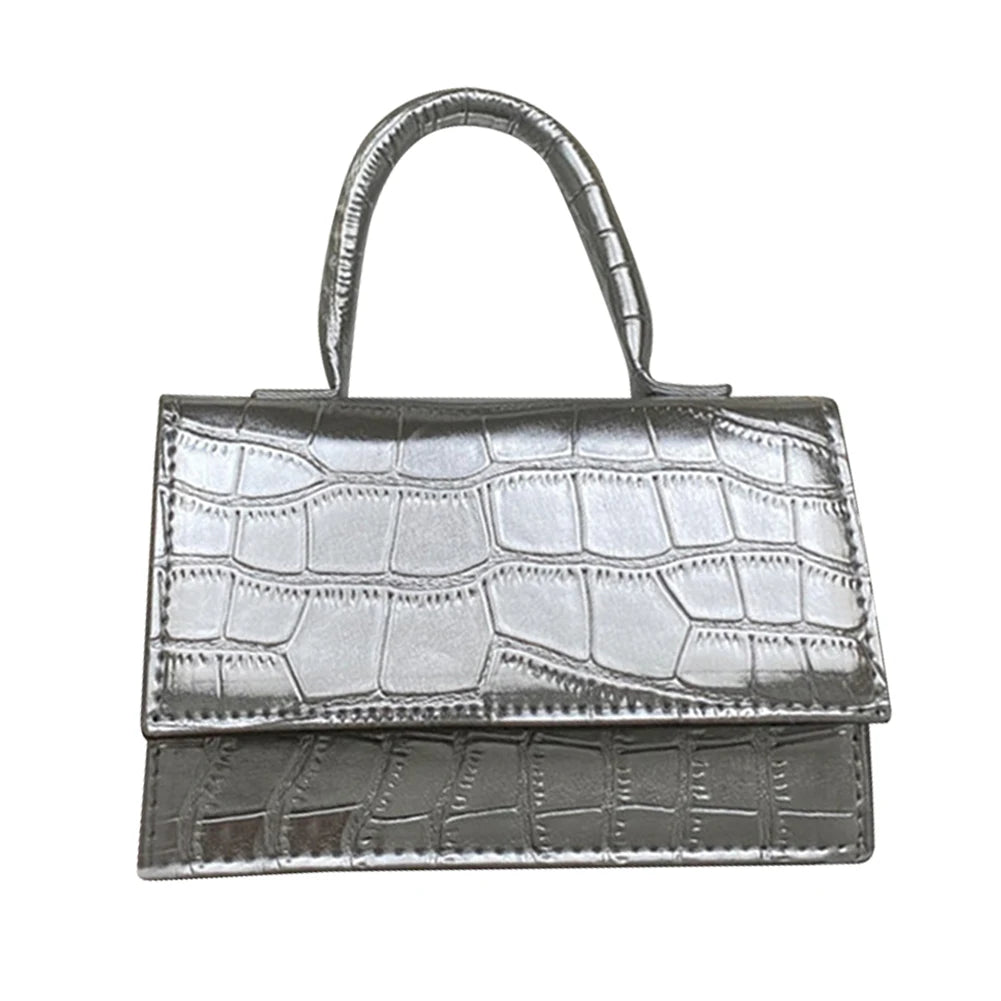 Women Stone Pattern Crossbody Bags Beads Chain Shoulder Handbag