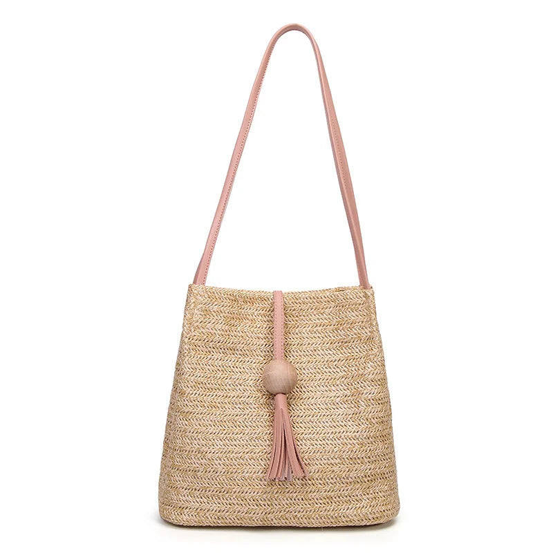 Bohemian Rattan Beach Handbag Straw Bag