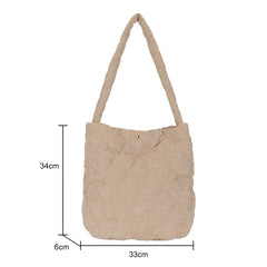 Striped Corduroy Crossbody Bag for College Girls