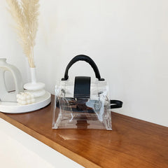 Women Summer PVC Clear Armpit Bags Ladies Pure Transparent Underarm Tote