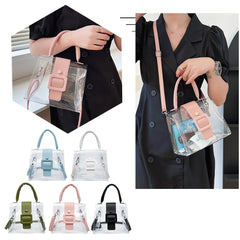 Women Summer PVC Clear Armpit Bags Ladies Pure Transparent Underarm Tote