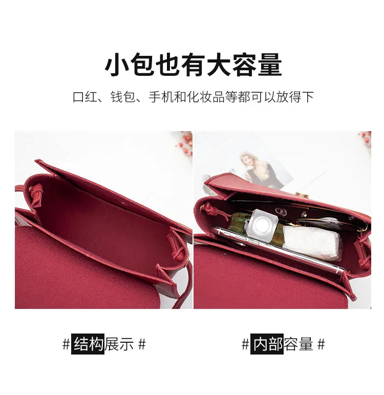Women Tassel Crossbody Bag PU Leather Small Flap Shoulder Bag