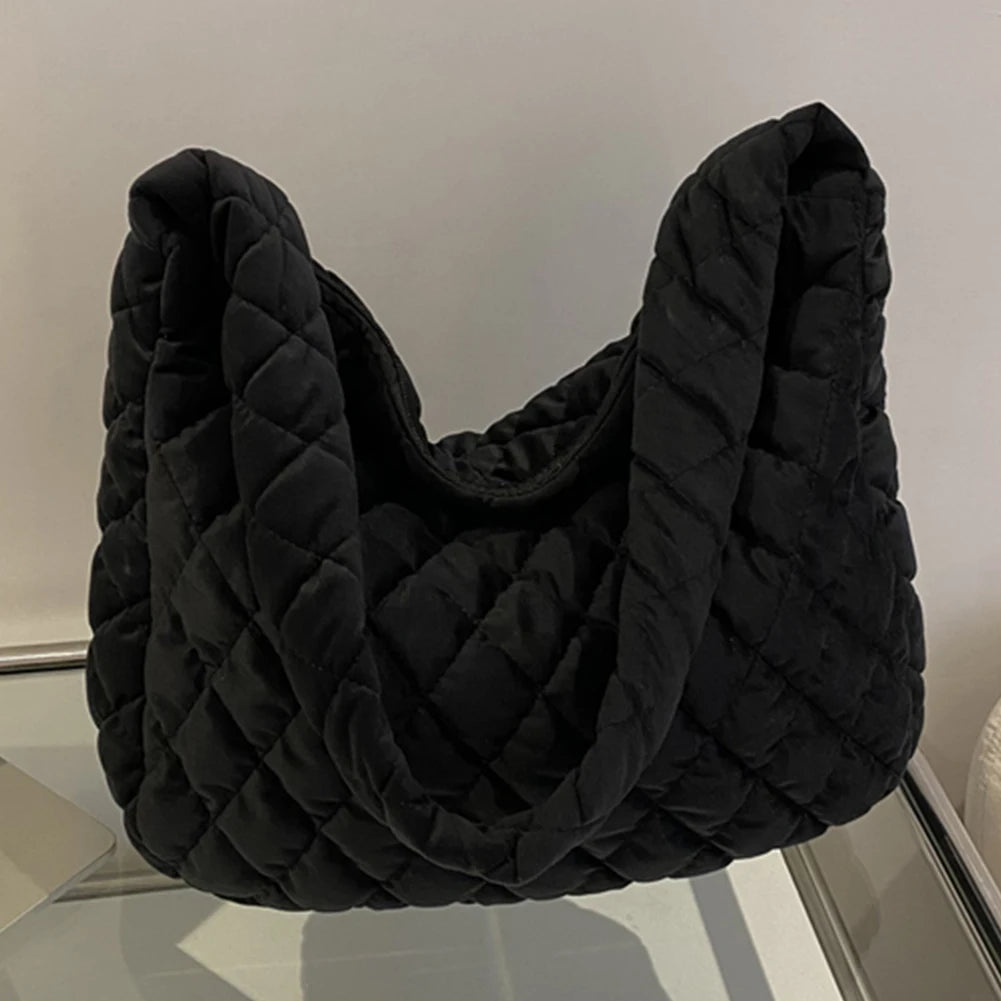 Women Top Handle Bag Autumn Winter Crossbody Satchel Quilted Rhombus