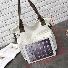 Canvas Women Top Handle Bag Eco Tote Retro Shopping Bags