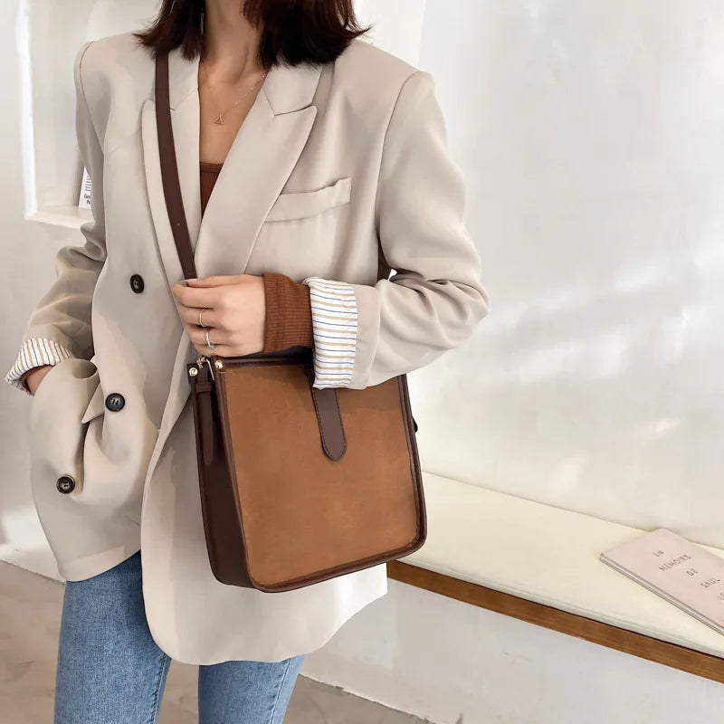 Women Tote Bag Crossbody Shoulder Bags Zipper PU Leather Handbag