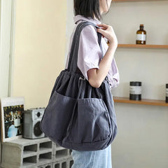Women Tote Bag Japan Canvas Casual High-Capacity Shoulder Bags Handbags