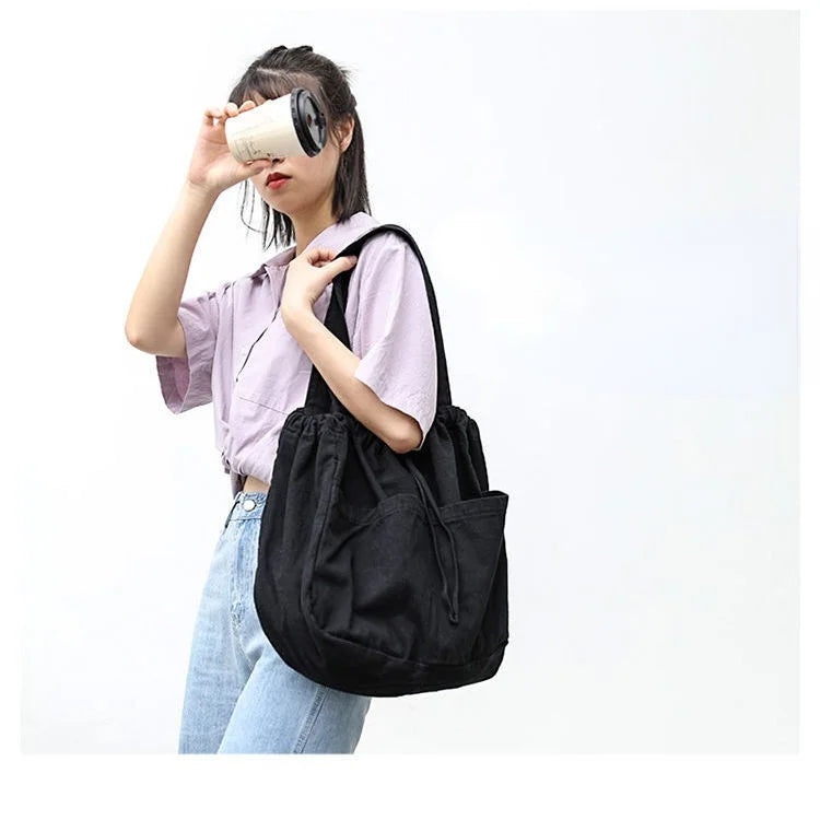 Women Tote Bag Japan Canvas Casual High-Capacity Shoulder Bags Handbags