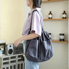 Women Tote Bag Japan Canvas Casual High-Capacity Shoulder Bags Handbags
