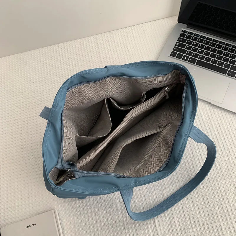 Large Capacity Women's Tote Bag Waterproof Nylon Cloth Shopping Shoulder Bag