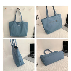 Large Capacity Women's Tote Bag Waterproof Nylon Cloth Shopping Shoulder Bag
