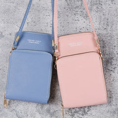 Women Touch Screen Crossbdoy Bag Cell Phone Purse PU Leather Small Handbag